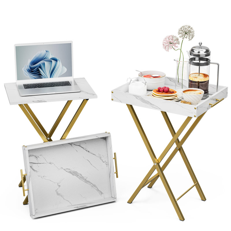 Mercer41 Kristy Tv Tray Butler Table Set of 2 Reviews Wayfair